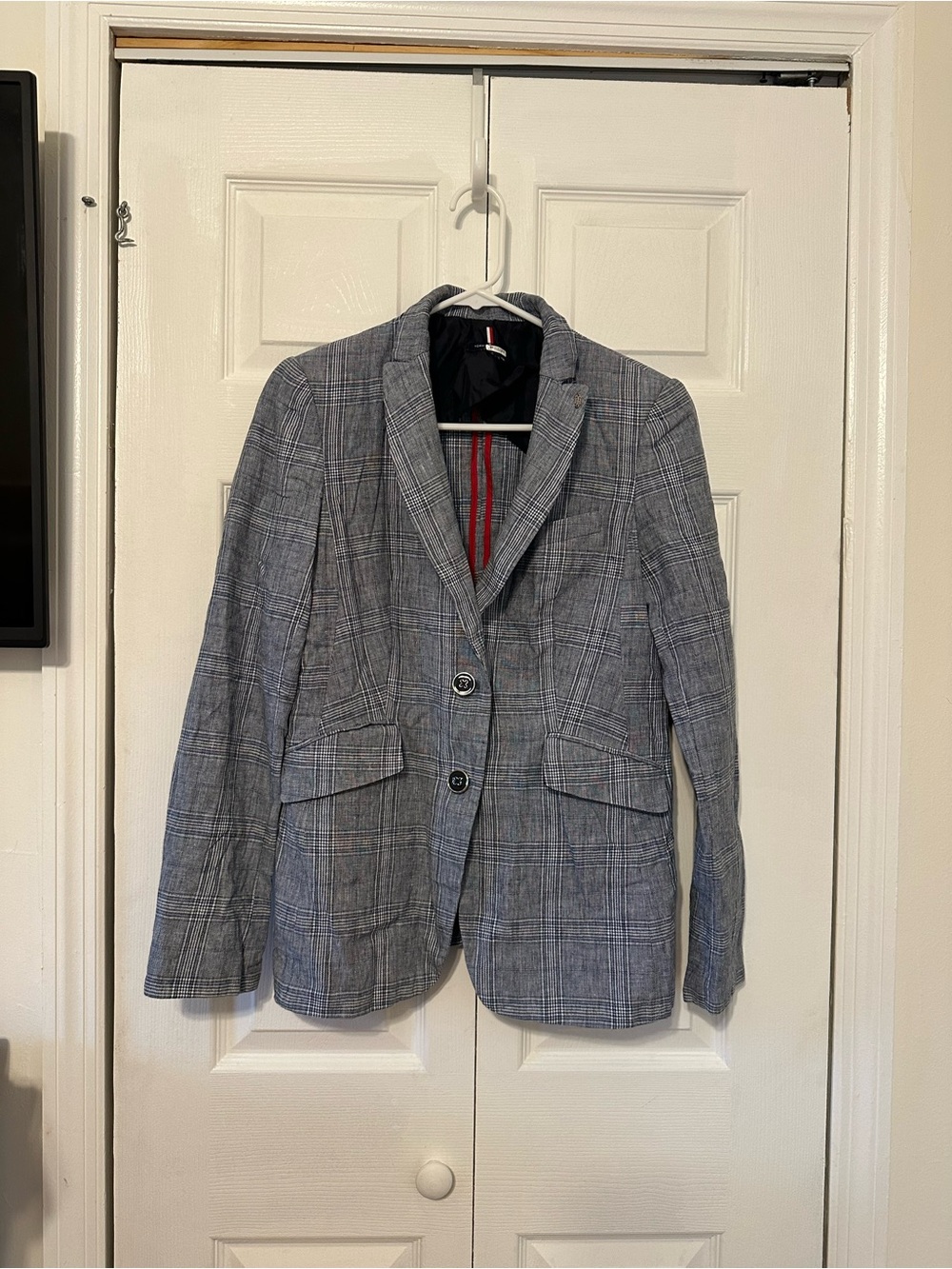 Tommy Hilfiger Gray Plaid Women's Blazer
